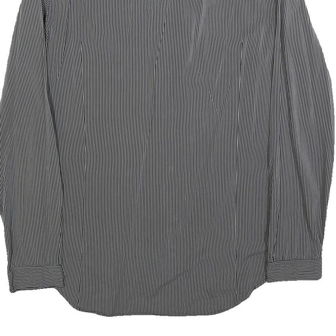 DIESEL Mens Black Striped Cotton Blend Shirt M Button Down Long Sleeve Casual