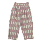 MERLOT Womens Cotton Blend Classic W26 L19 Patterned Trousers Zip Closure