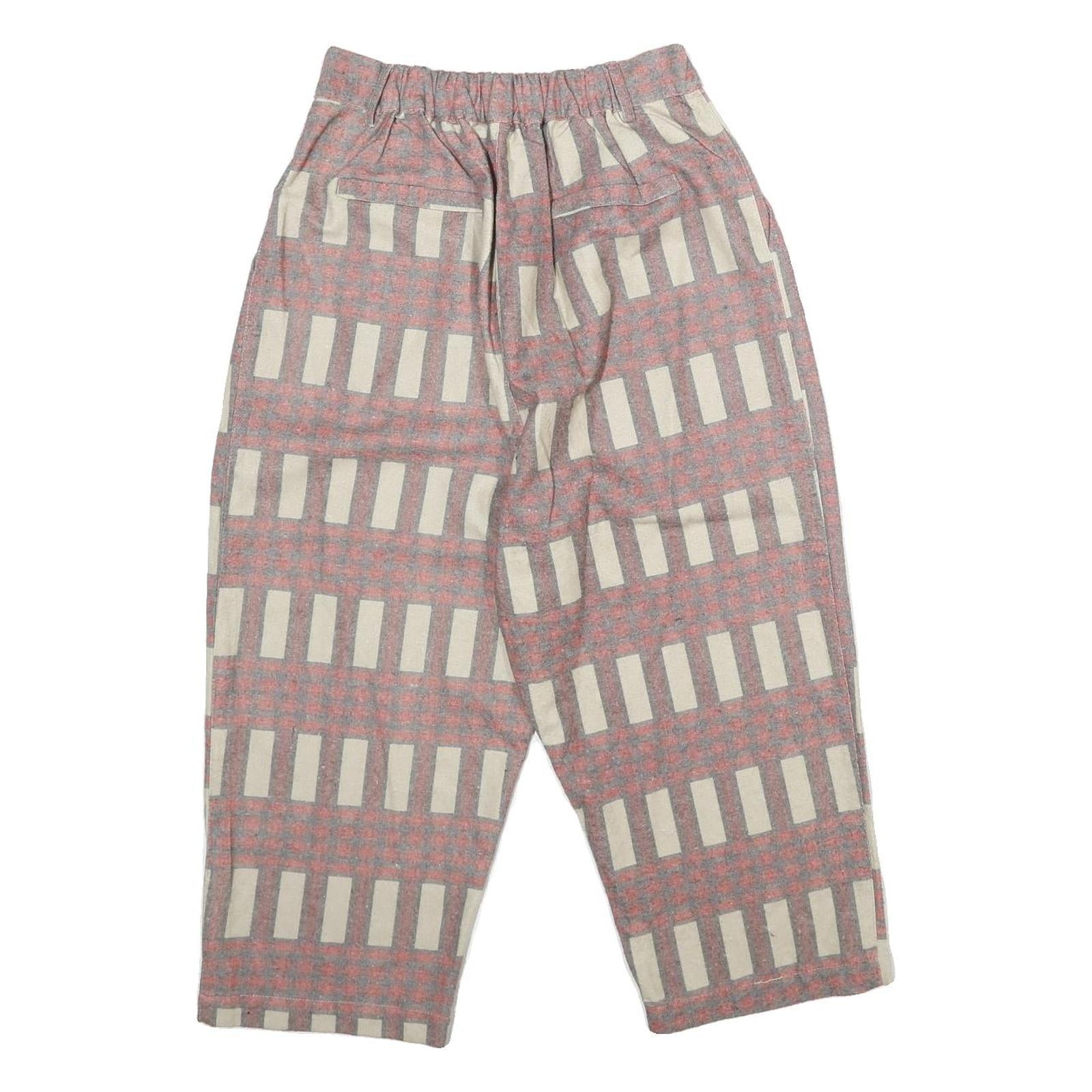 MERLOT Womens Cotton Blend Classic W26 L19 Patterned Trousers Zip Closure