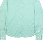 DKNY Mens Green Cotton Blend Shirt M Button Down Casual Long Sleeve