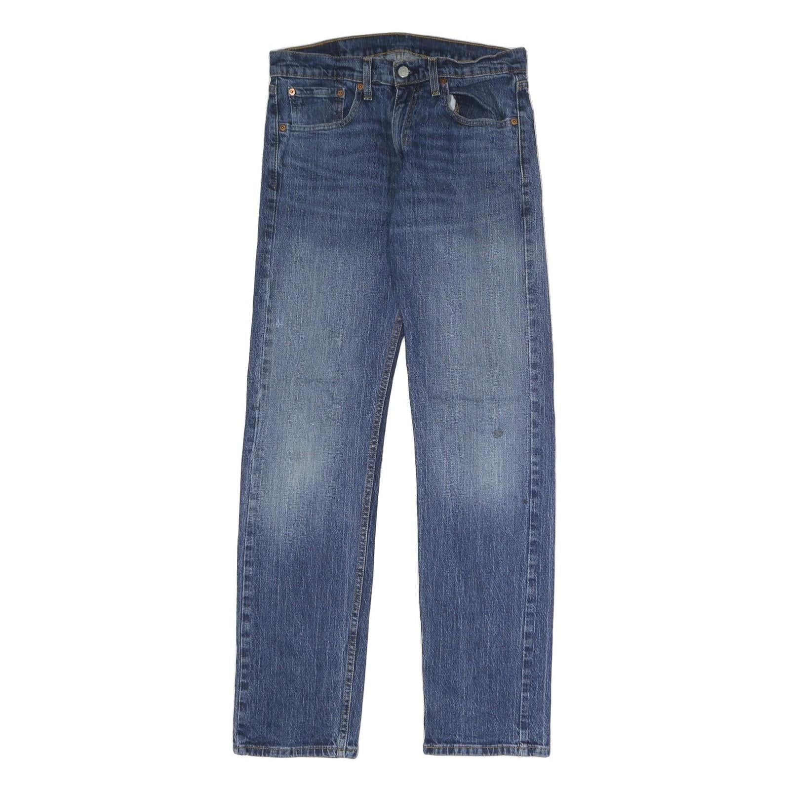 LEVI'S 505 Mens Jeans Blue Regular Straight Denim Medium W32 L32 Classic Zip