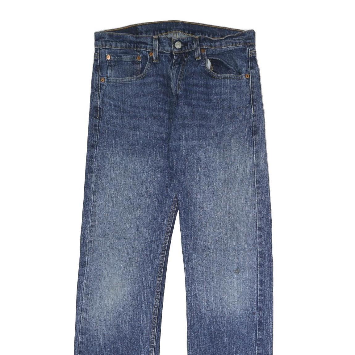 LEVI'S 505 Mens Jeans Blue Regular Straight Denim Medium W32 L32 Classic Zip