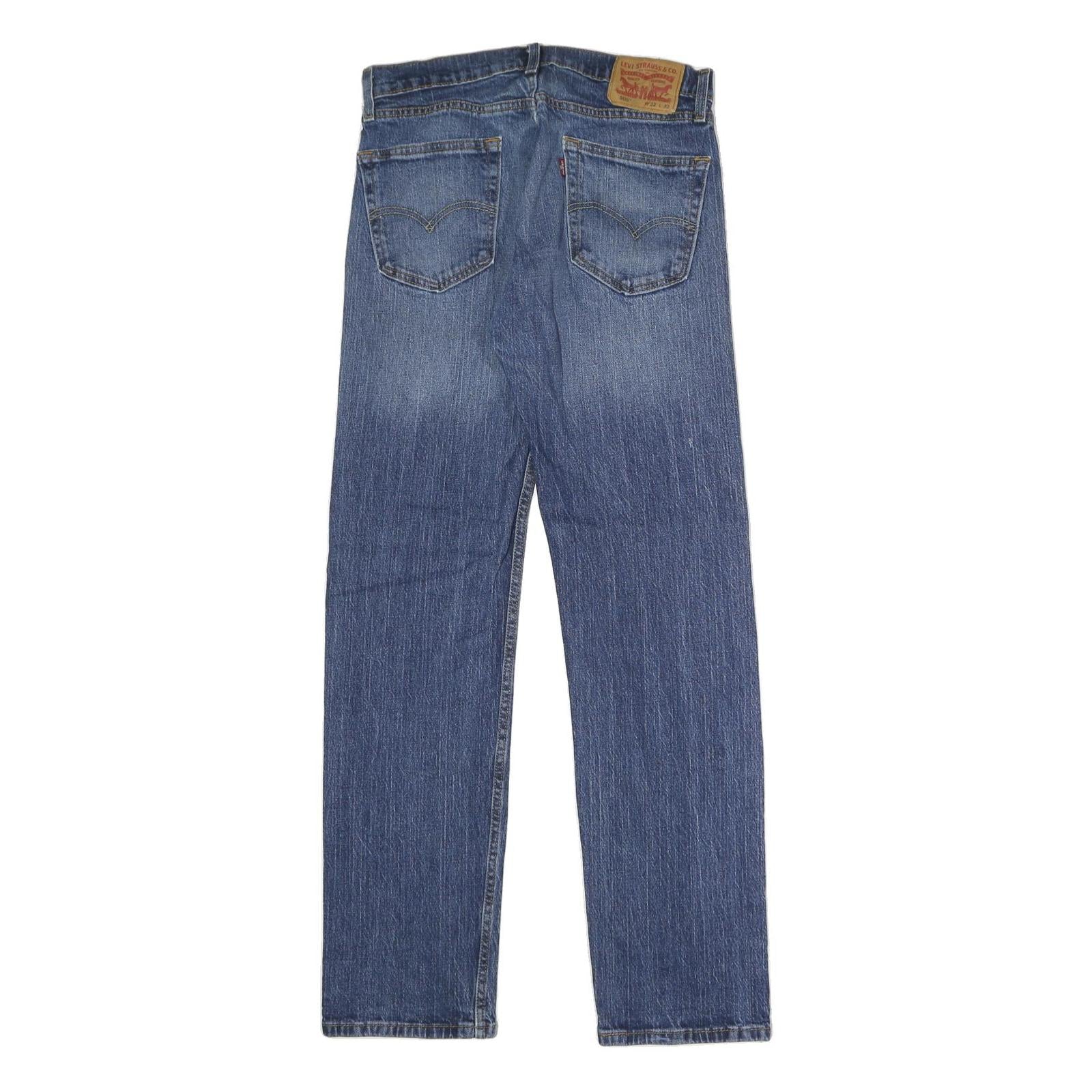 LEVI'S 505 Mens Jeans Blue Regular Straight Denim Medium W32 L32 Classic Zip