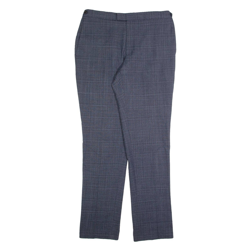 REISS Blunt T Womens Trousers Blue Slim Straight Wool W34 L32