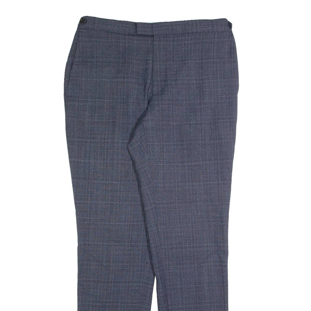 REISS Blunt T Womens Trousers Blue Slim Straight Wool W34 L32