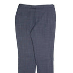 REISS Blunt T Womens Trousers Blue Slim Straight Wool W34 L32