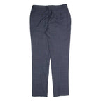 REISS Blunt T Womens Trousers Blue Slim Straight Wool W34 L32