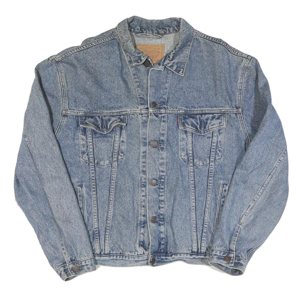 LEVI'S Mens Blue Denim Denim Jacket XL Cotton Classic Button Closure