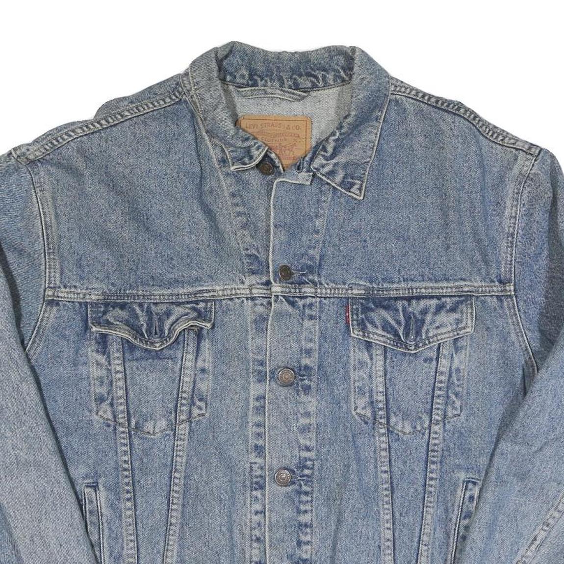 LEVI'S Mens Blue Denim Denim Jacket XL Cotton Classic Button Closure