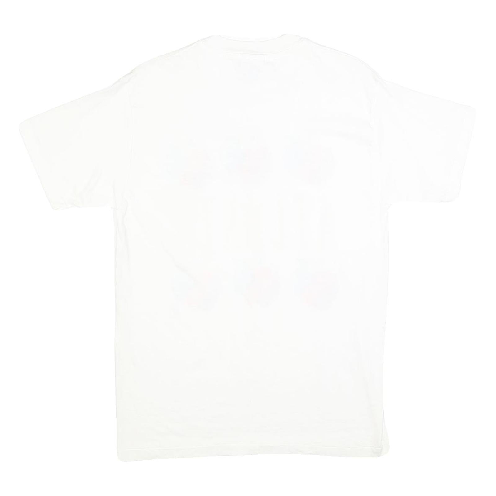 HANES Mens White Cotton Blend Atlanta Graphic T-Shirt M Short Sleeve Crew Neck