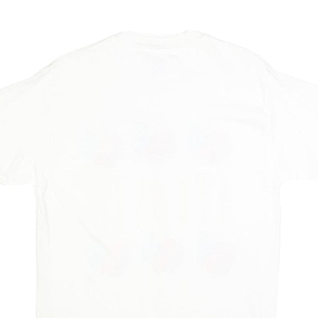 HANES Mens White Cotton Blend Atlanta Graphic T-Shirt M Short Sleeve Crew Neck