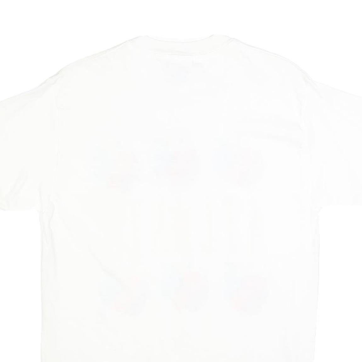 HANES Mens White Cotton Blend Atlanta Graphic T-Shirt M Short Sleeve Crew Neck