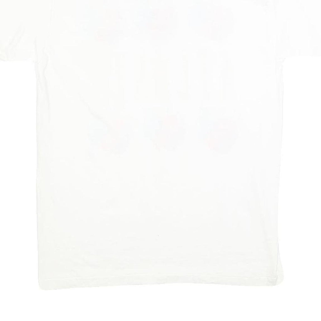 HANES Mens White Cotton Blend Atlanta Graphic T-Shirt M Short Sleeve Crew Neck