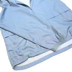 NIKE Womens Blue Jacket M Polyester Blend Windbreaker Zip Hooded Plain
