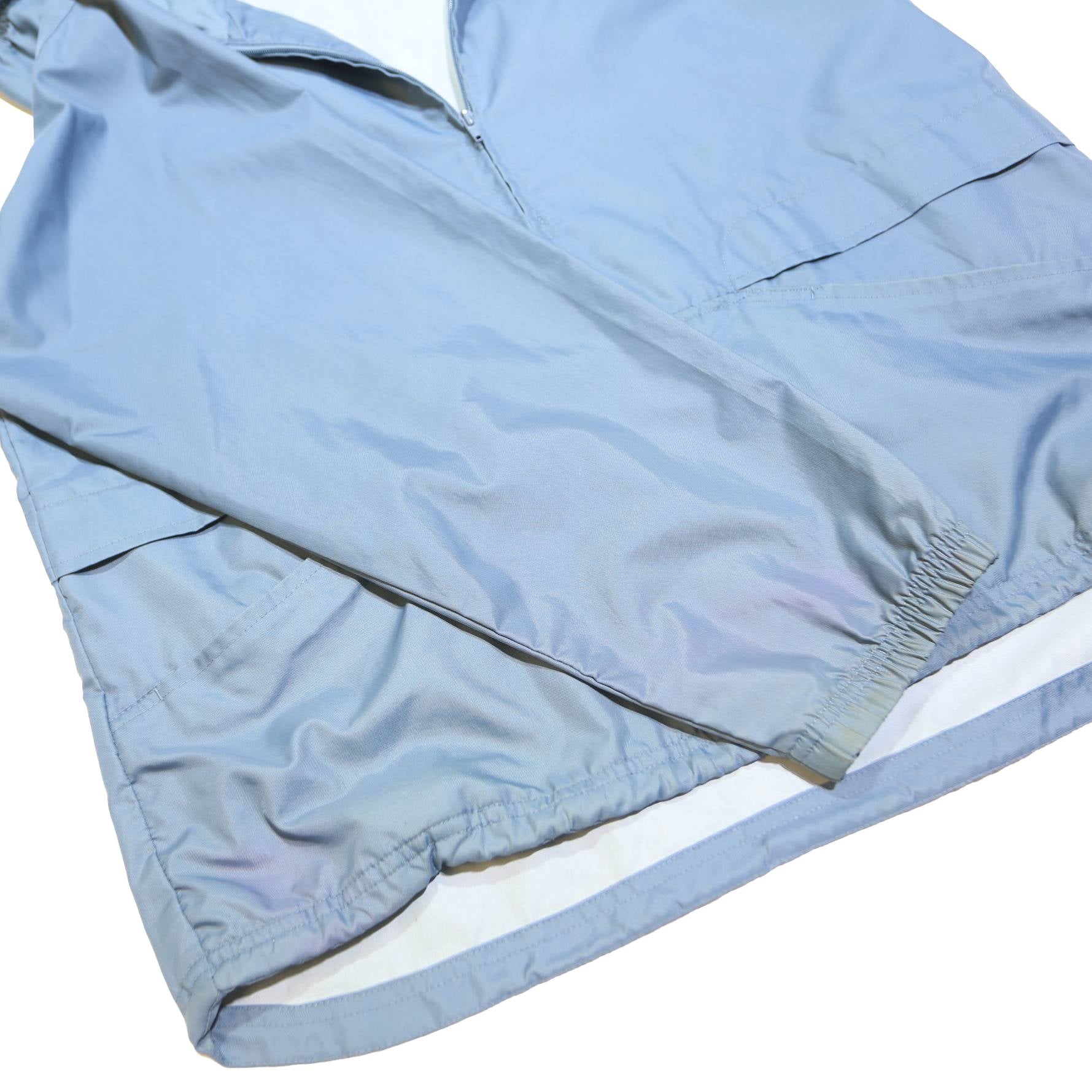 NIKE Womens Blue Jacket M Polyester Blend Windbreaker Zip Hooded Plain