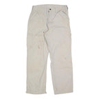 CARHARTT Mens Cotton Blend Beige Regular Fit Straight Leg Trousers W32 L30