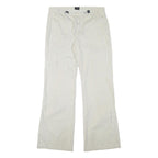 TRAILER Mens Polyester Blend Cream Relaxed Drawstring Trousers W33 L33 Casual