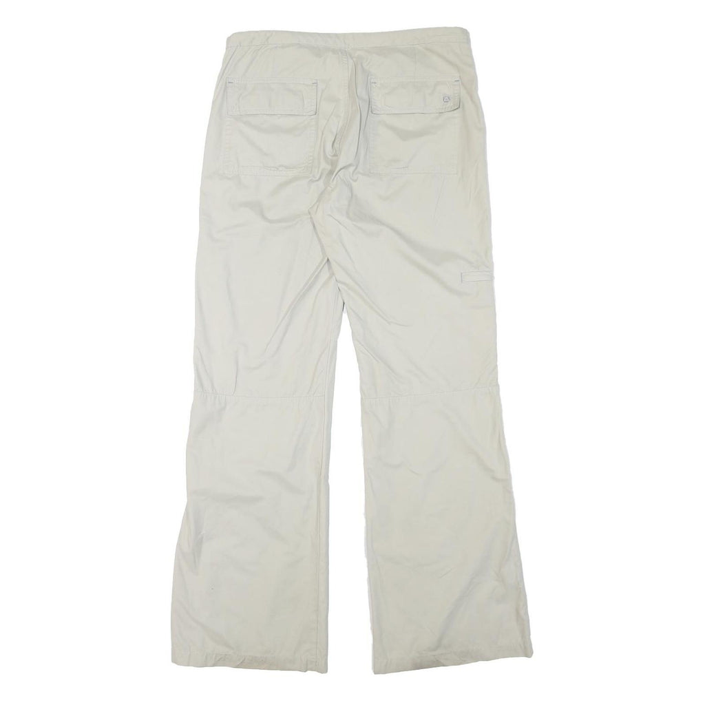 TRAILER Mens Polyester Blend Cream Relaxed Drawstring Trousers W33 L33 Casual