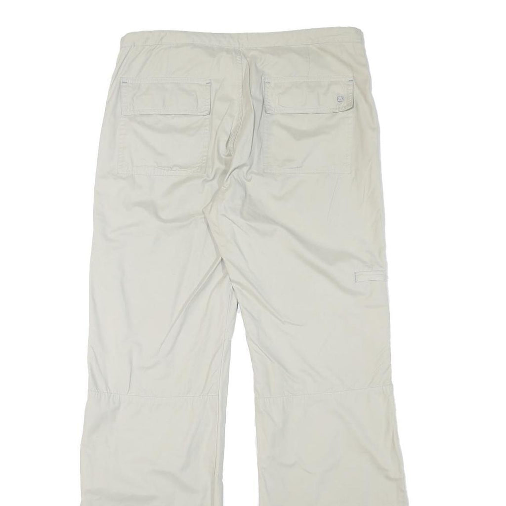 TRAILER Mens Polyester Blend Cream Relaxed Drawstring Trousers W33 L33 Casual