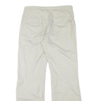 TRAILER Mens Polyester Blend Cream Relaxed Drawstring Trousers W33 L33 Casual