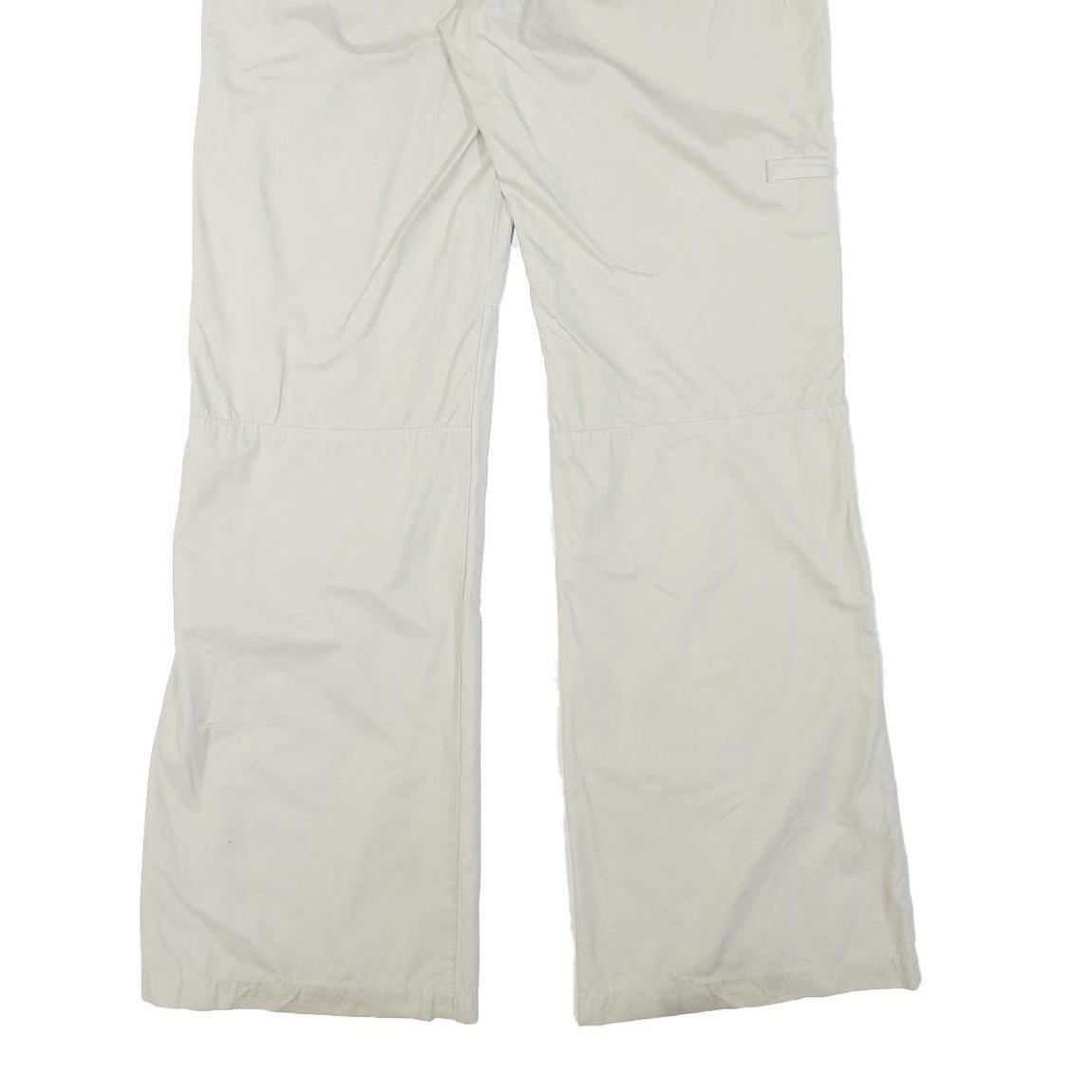 TRAILER Mens Polyester Blend Cream Relaxed Drawstring Trousers W33 L33 Casual