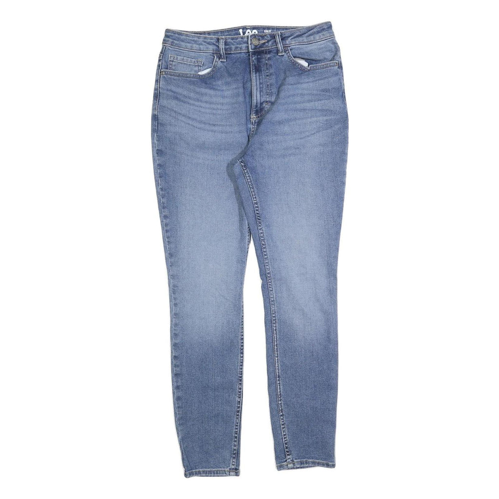 LEE Womens Slim Fit Blue Denim Jeans W28 L28 Cotton Zip Casual Classic