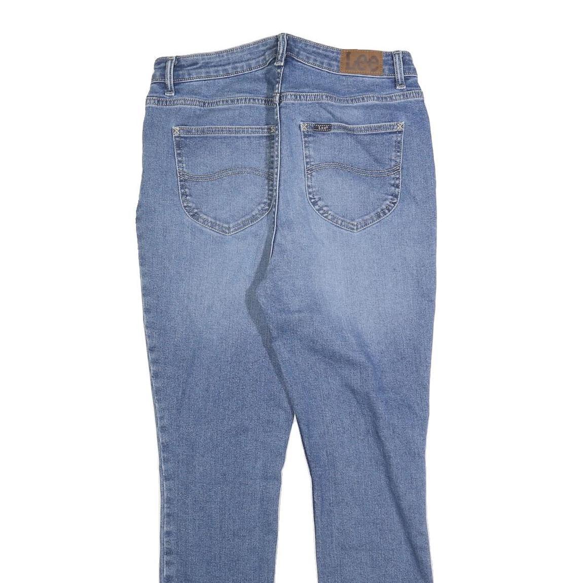 LEE Womens Slim Fit Blue Denim Jeans W28 L28 Cotton Zip Casual Classic