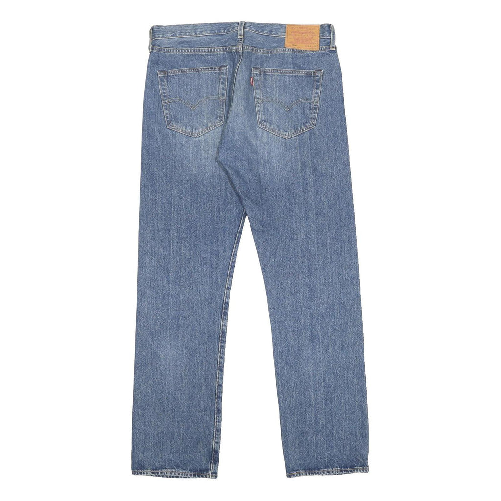 LEVI'S 501 BIG E Mens Jeans Blue Regular Straight Denim Medium W34 L32 Classic