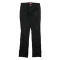 DICKIES Womens Cotton Blend Black Slim Straight Leg Trousers W28 L31 Workwear