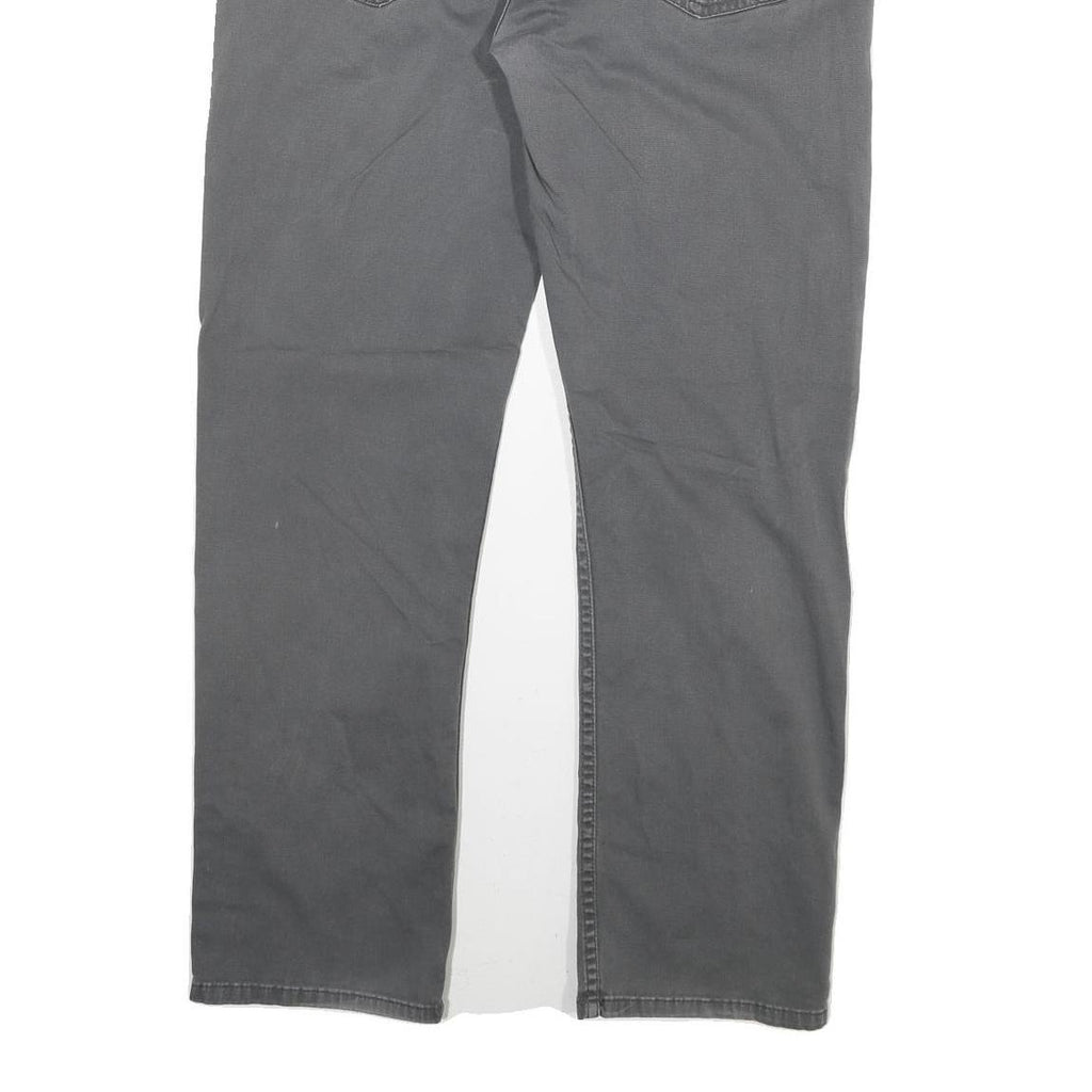 DICKIES Mens Cotton Blend Grey Regular Fit Straight Leg Trousers W34 L32