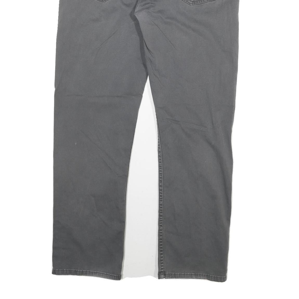 DICKIES Mens Cotton Blend Grey Regular Fit Straight Leg Trousers W34 L32