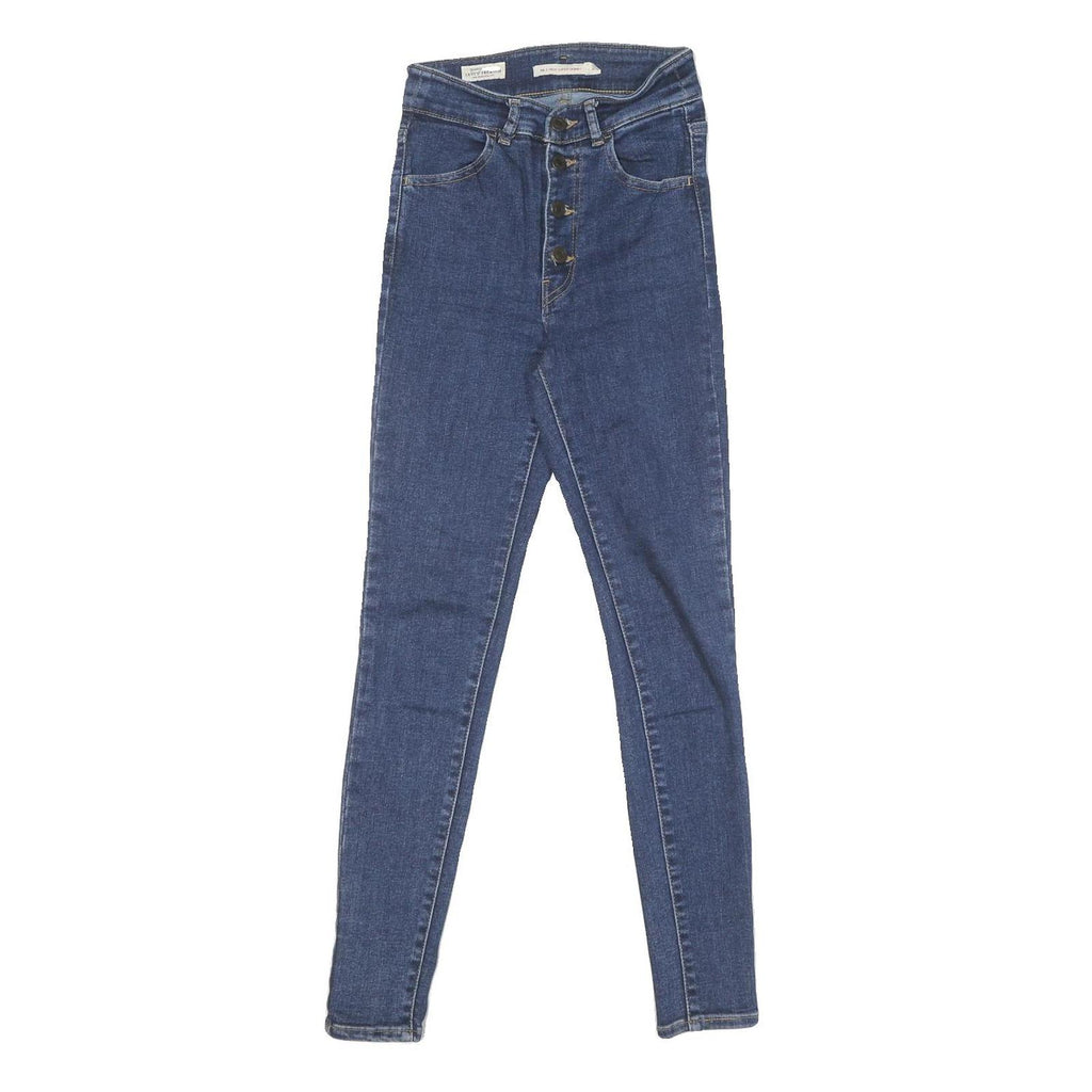 LEVI'S Big E Womens Jeans Blue Slim Skinny Denim Raw W24 L28 Button Fly