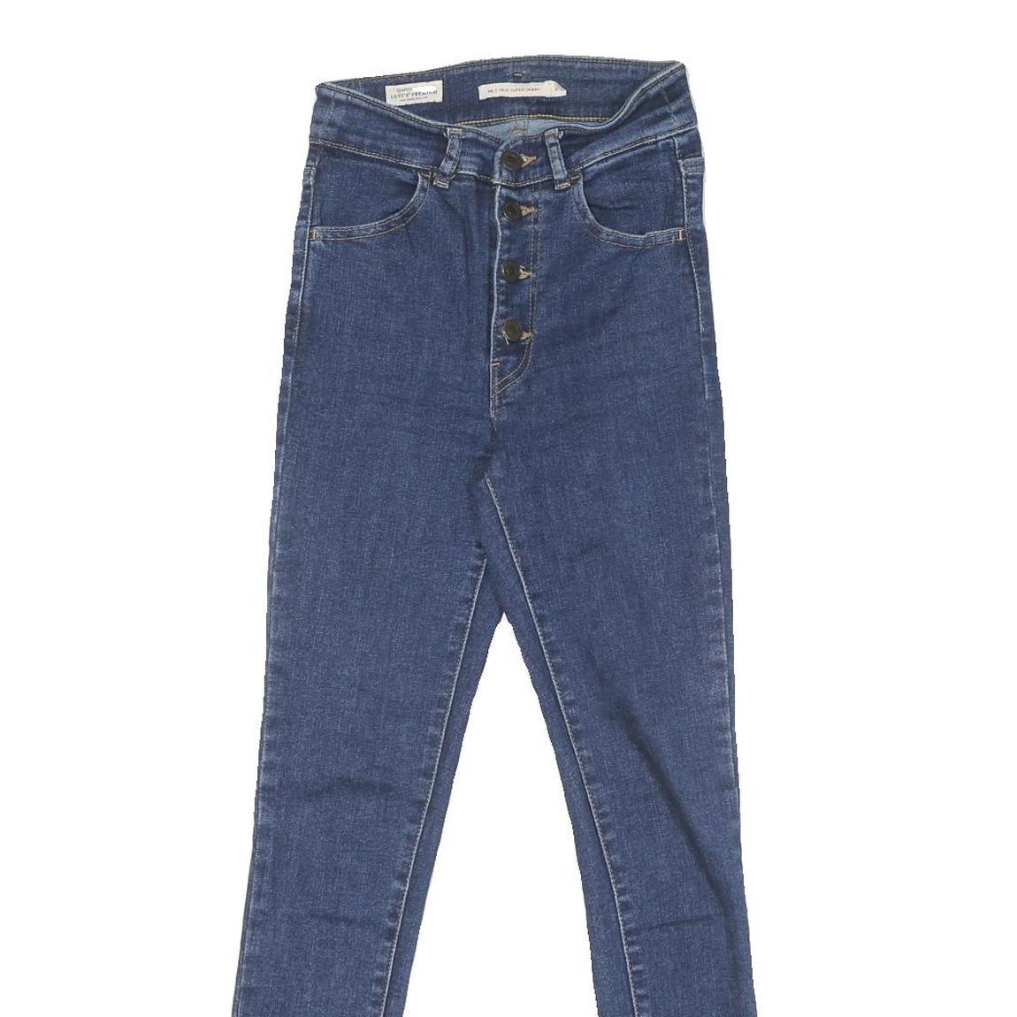 LEVI'S Big E Womens Jeans Blue Slim Skinny Denim Raw W24 L28 Button Fly