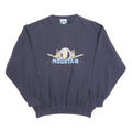 FREY Mens Blue Cotton Blend Crew Neck L Sweatshirt Mountain Graphic Embroidery