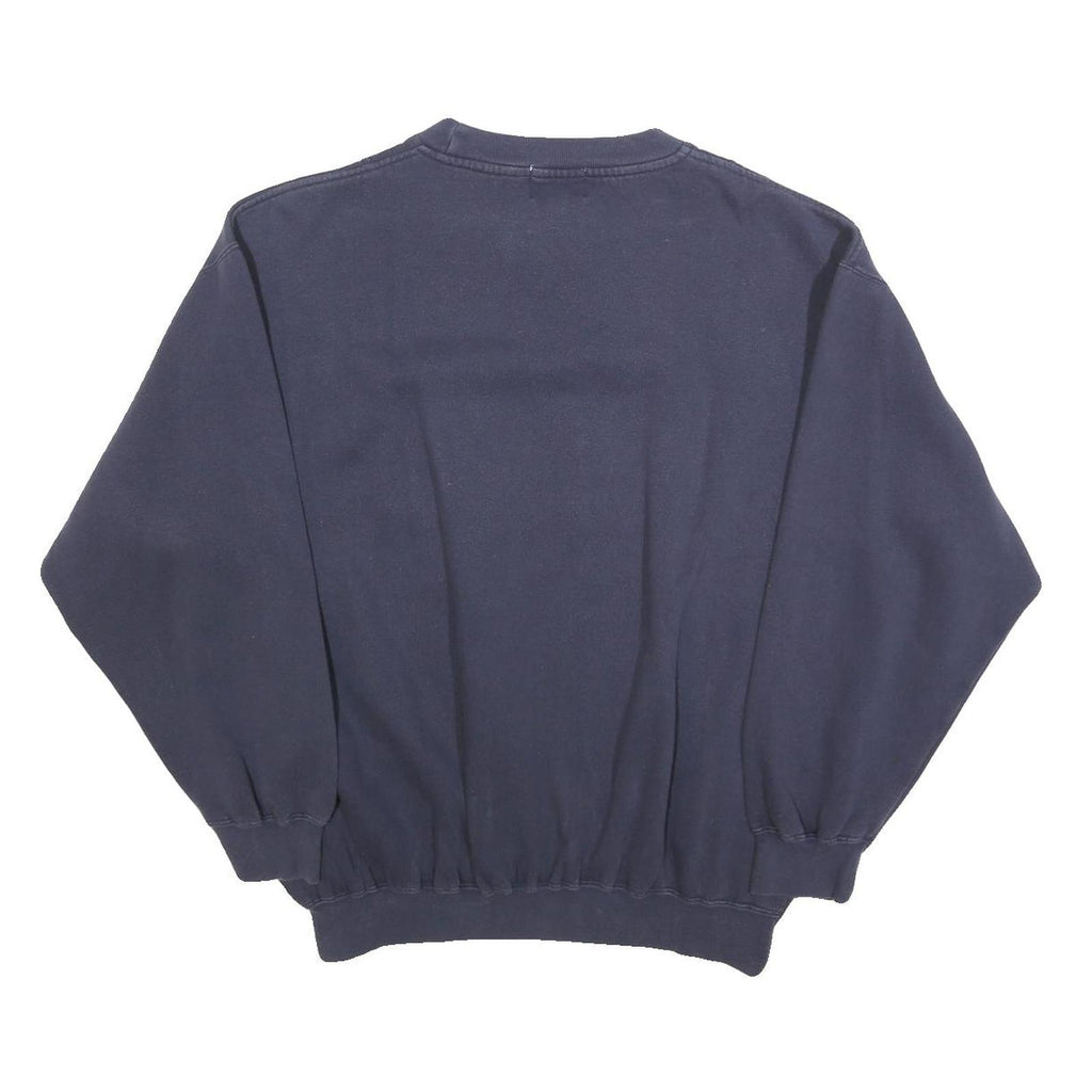 FREY Mens Blue Cotton Blend Crew Neck L Sweatshirt Mountain Graphic Embroidery