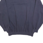 FREY Mens Blue Cotton Blend Crew Neck L Sweatshirt Mountain Graphic Embroidery