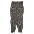 BCKJ Mens Slim Cotton Blend Green Camouflage Trousers W26 L26 Drawstring Casual