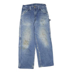 CARHARTT Mens Jeans Blue Regular Loose Denim Medium W30 L27 Workwear Zip Fly