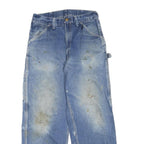 CARHARTT Mens Jeans Blue Regular Loose Denim Medium W30 L27 Workwear Zip Fly