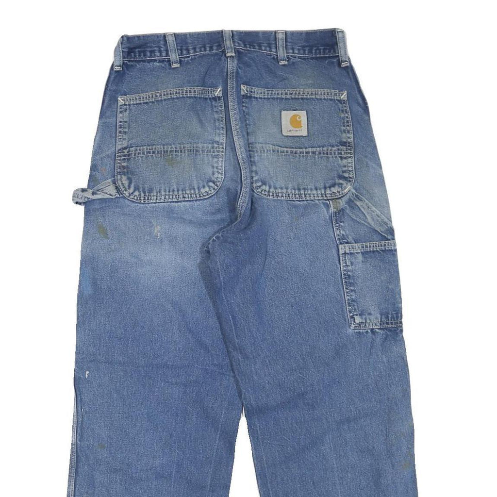 CARHARTT Mens Jeans Blue Regular Loose Denim Medium W30 L27 Workwear Zip Fly