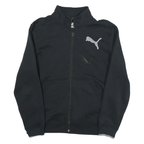 PUMA Mens Black Cotton Blend Zip Jacket L Sports Casual Streetwear