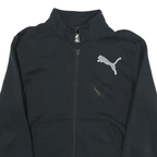 PUMA Mens Black Cotton Blend Zip Jacket L Sports Casual Streetwear