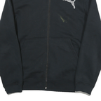 PUMA Mens Black Cotton Blend Zip Jacket L Sports Casual Streetwear