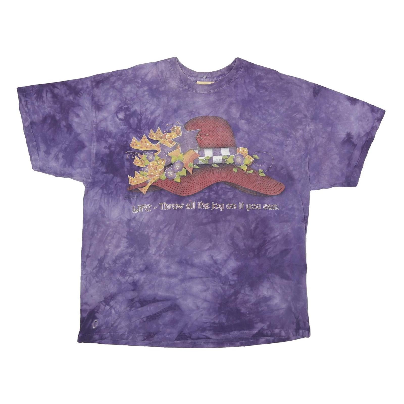 THE MOUNTAIN Mens Purple Tie Dye Graphic T-Shirt XL Short Sleeve Crew Neck