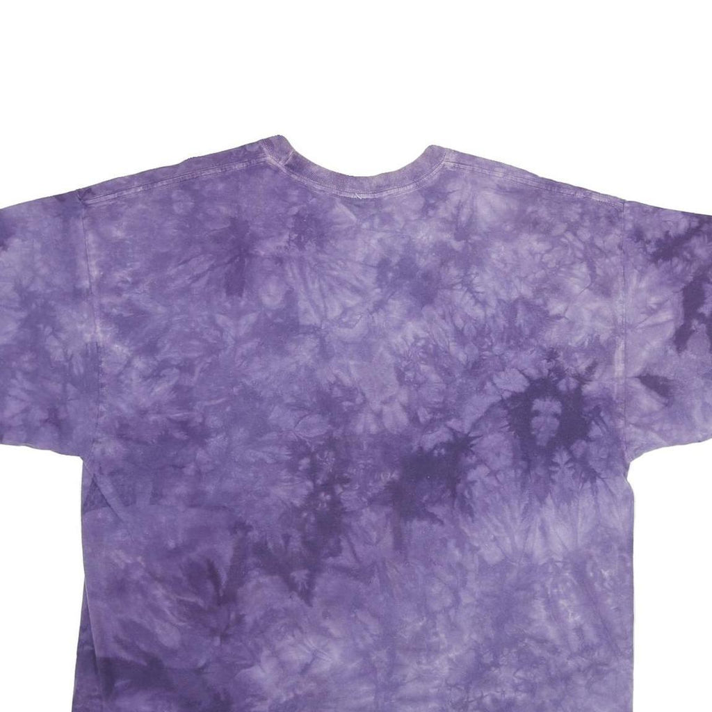 THE MOUNTAIN Mens Purple Tie Dye Graphic T-Shirt XL Short Sleeve Crew Neck