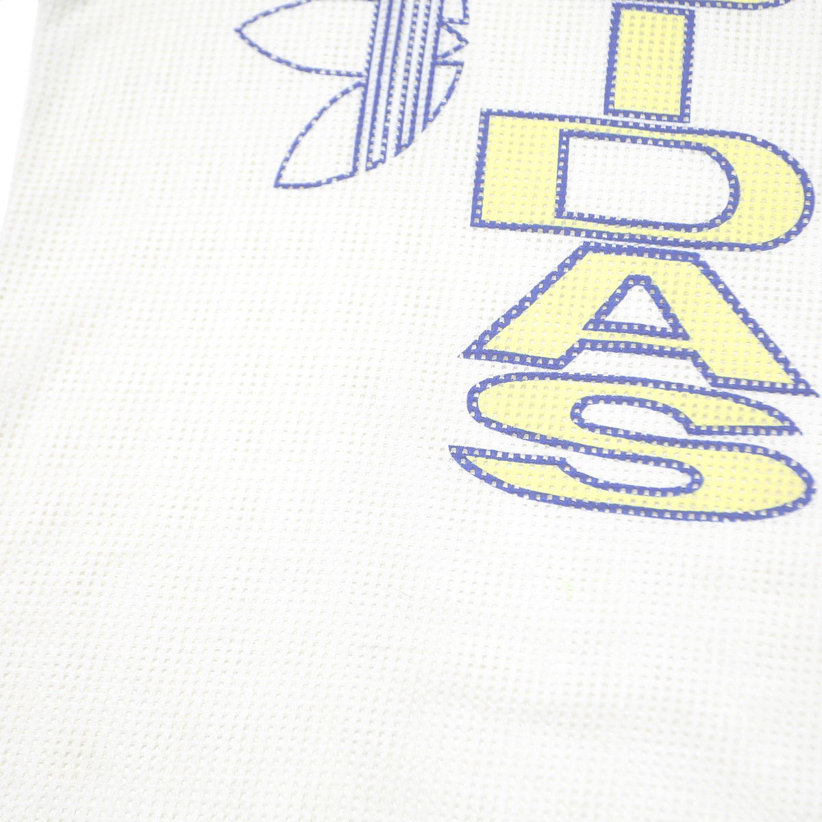 ADIDAS ORIGINALS Womens White & Blue Graphic Long Sleeve Crew Neck T-Shirt UK 18