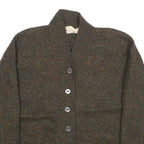 BRENDA HORNE Womens Brown Patterned Button Up Chunky Knit XS Cable Knit Jumper