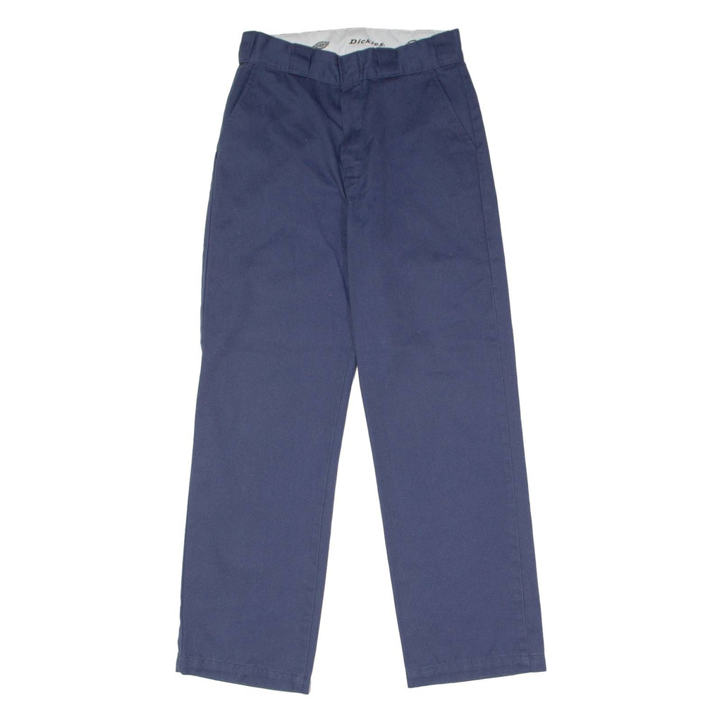 DICKIES Workwear Womens Twill Trousers Blue Slim Straight W26 L26