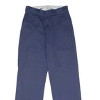 DICKIES Workwear Womens Twill Trousers Blue Slim Straight W26 L26