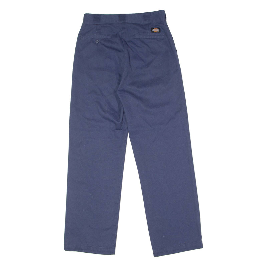 DICKIES Workwear Womens Twill Trousers Blue Slim Straight W26 L26